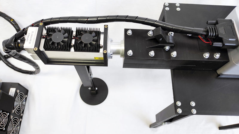 ENDURANCE LASERS - An Endurance DIY marking machine with 4 / 10 / 30 / 50 watt DPSS / Fiber (Raycus) laser modules with a Sino Galvo head.